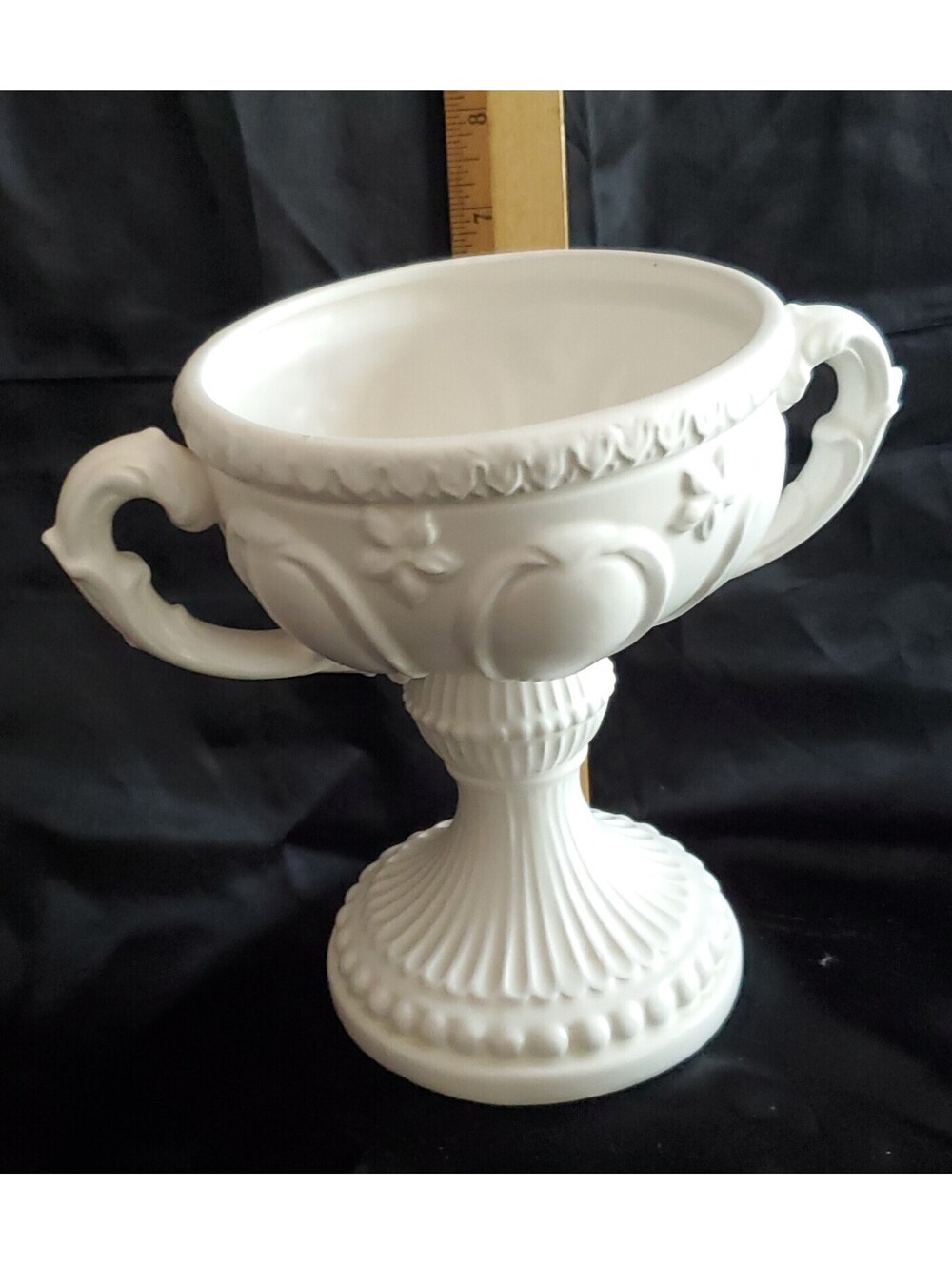 Neoclassical White Compote 1960's